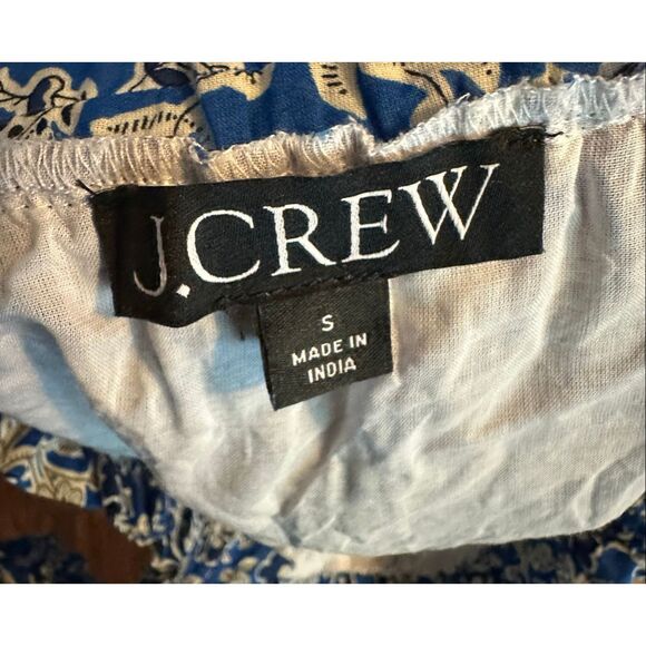 J Crew Cotton voile ruffle-trim shift dress in cobalt floral Size Small - Picture 8 of 8